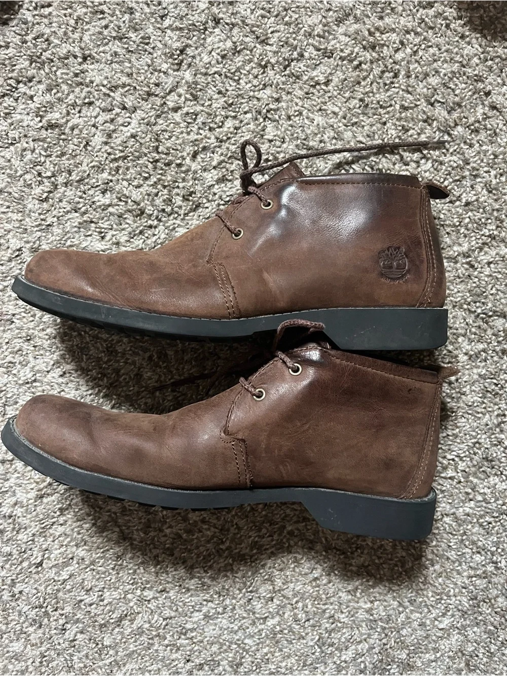 Timberlands Waterproof Men's Brown Leather Lace-Up Boots
